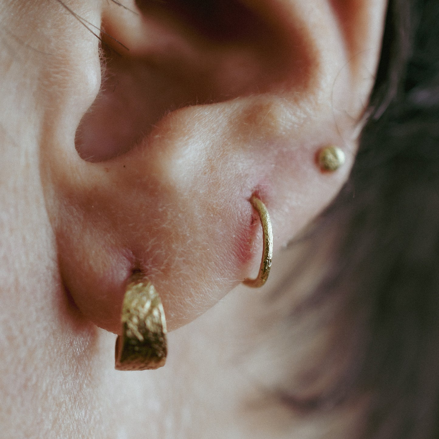 Ember 9 Carat Gold Sleeper Earring, Single