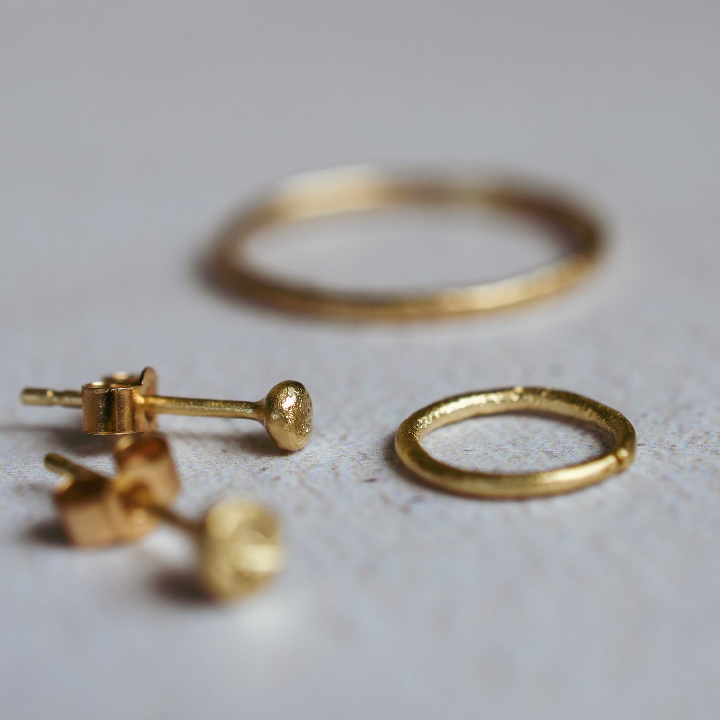 Ember 9 Carat Gold Small Ball Stud Earring, Single