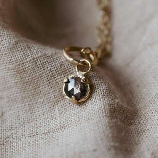 Rosecut Diamond and 9 Carat Gold Pendant