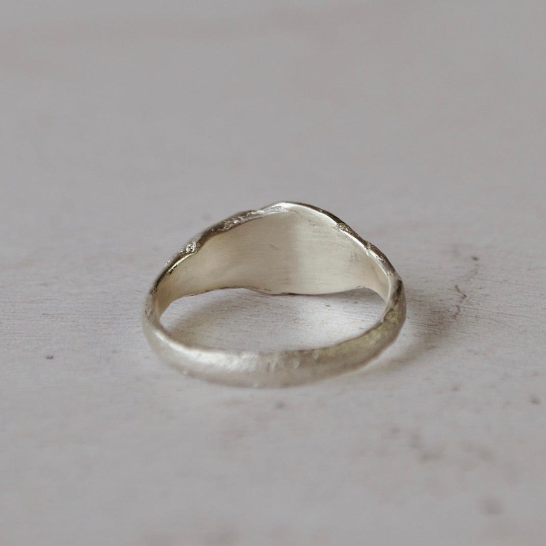 Organic/irregular flat shaped band ring
